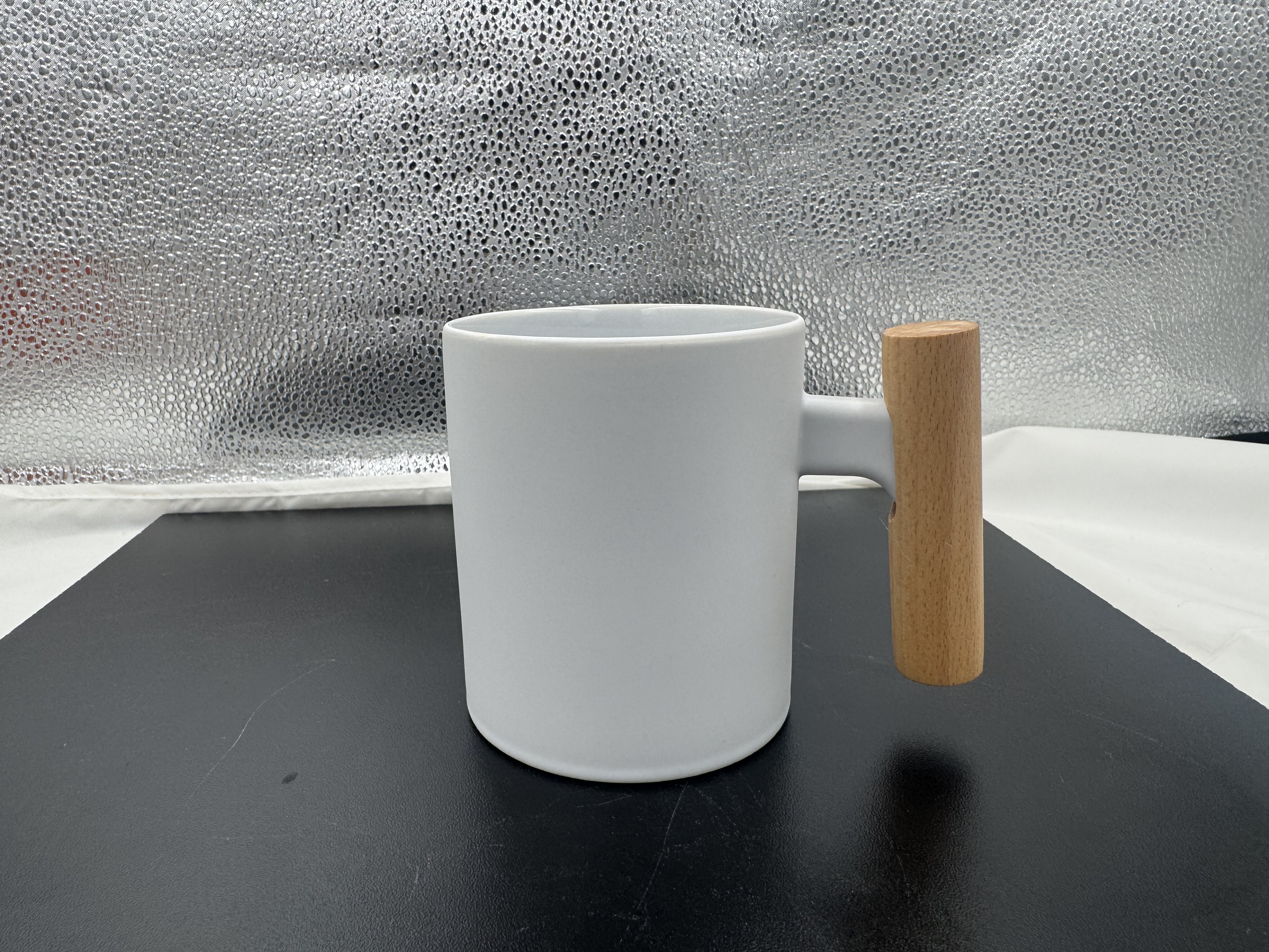 11oz木把杯陶瓷杯 热转印马克杯 定制图片 