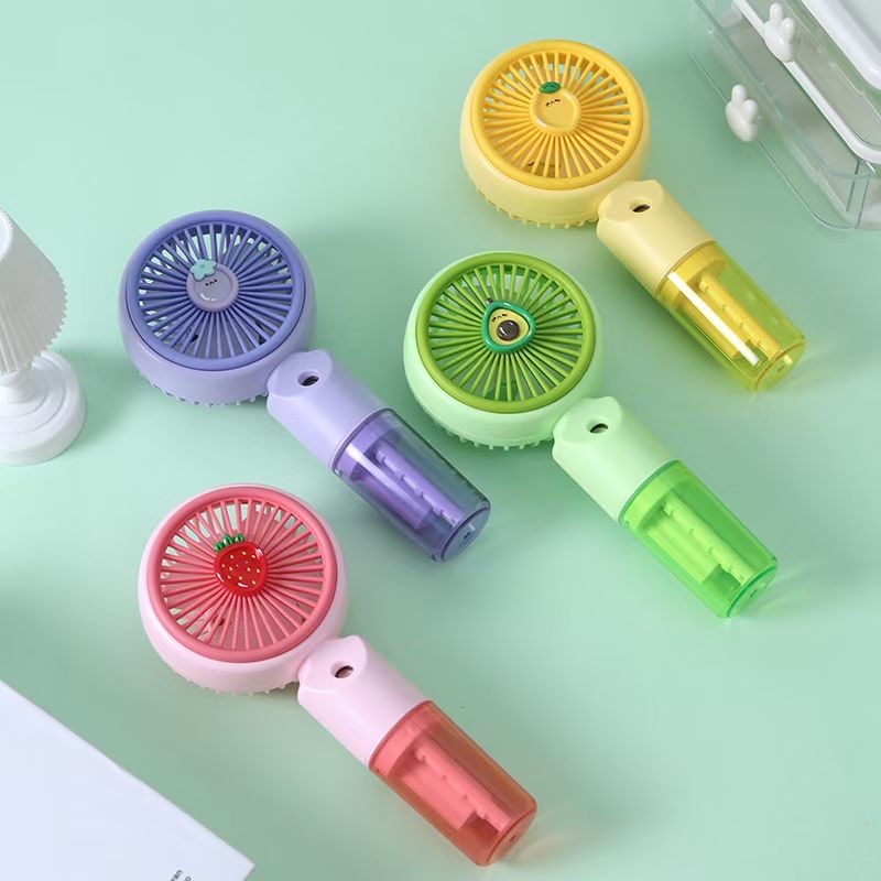 新款水果喷雾风扇  充电喷雾风扇 手持充电小风扇 水果手持充电小风扇  迷你充电小风扇详情图6