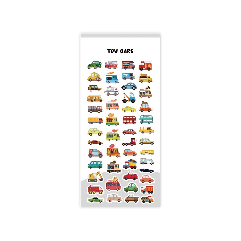 Cartoon toy cars, Guka stickers, children's favorite rewards, decorative stationery, car water cups, cute pasted stickers details Picture