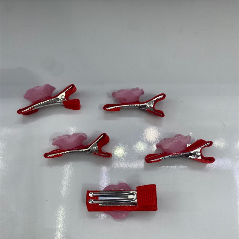 发夹配饰配件羊毛戳抓夹饰品头饰亚克力配件抓夹饰品配件细节图