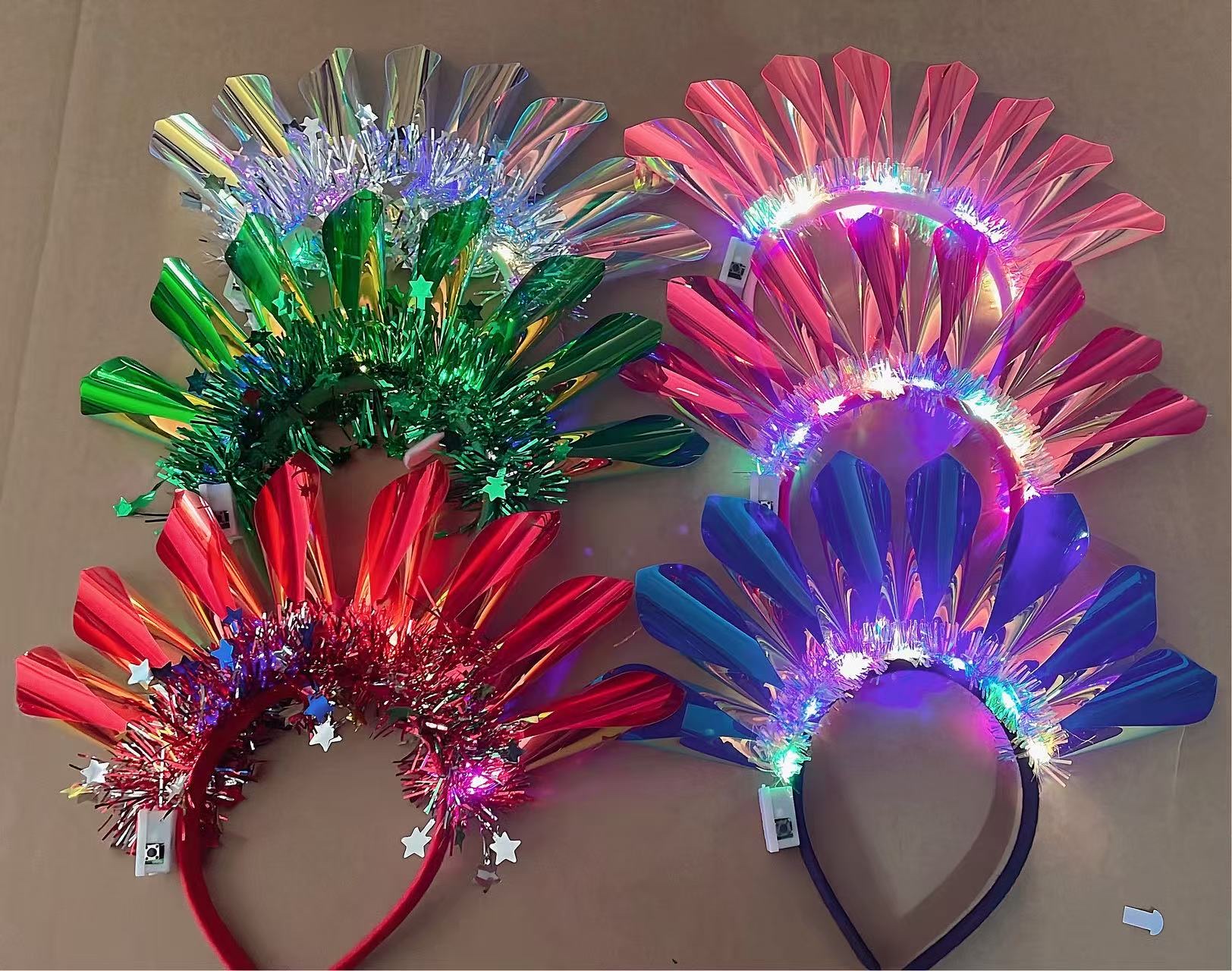 本品炫彩pvc儿童发钗创意发饰可爱造型，价格优惠，发光发亮，适合大人小孩配戴，适合娱乐晚会，舞会配戴发簪