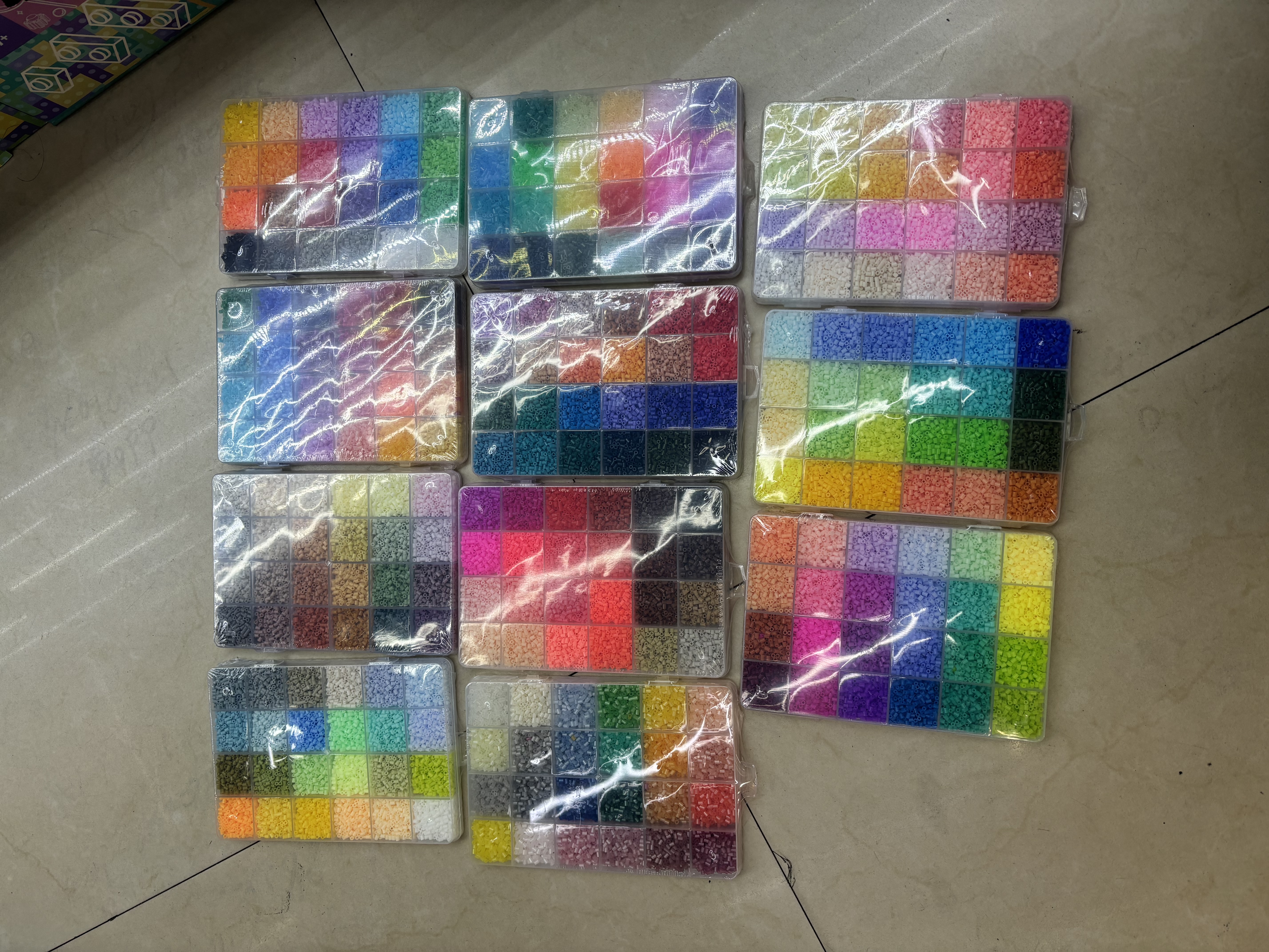 拼拼豆豆手工diy套装3d立体拼豆融合豆女男孩儿童益智6岁拼图玩具详情图2