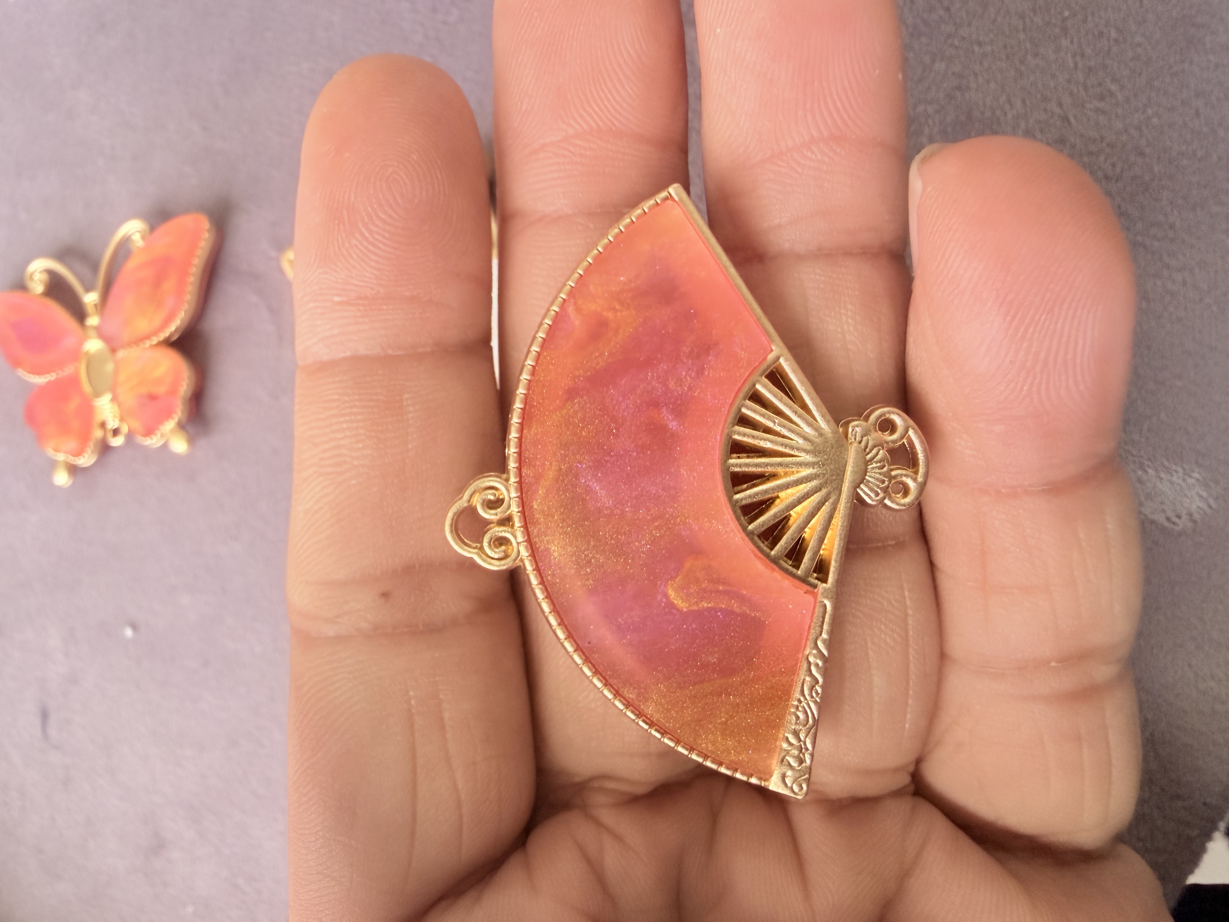 国风挂件文创产品合金配件板材镶嵌