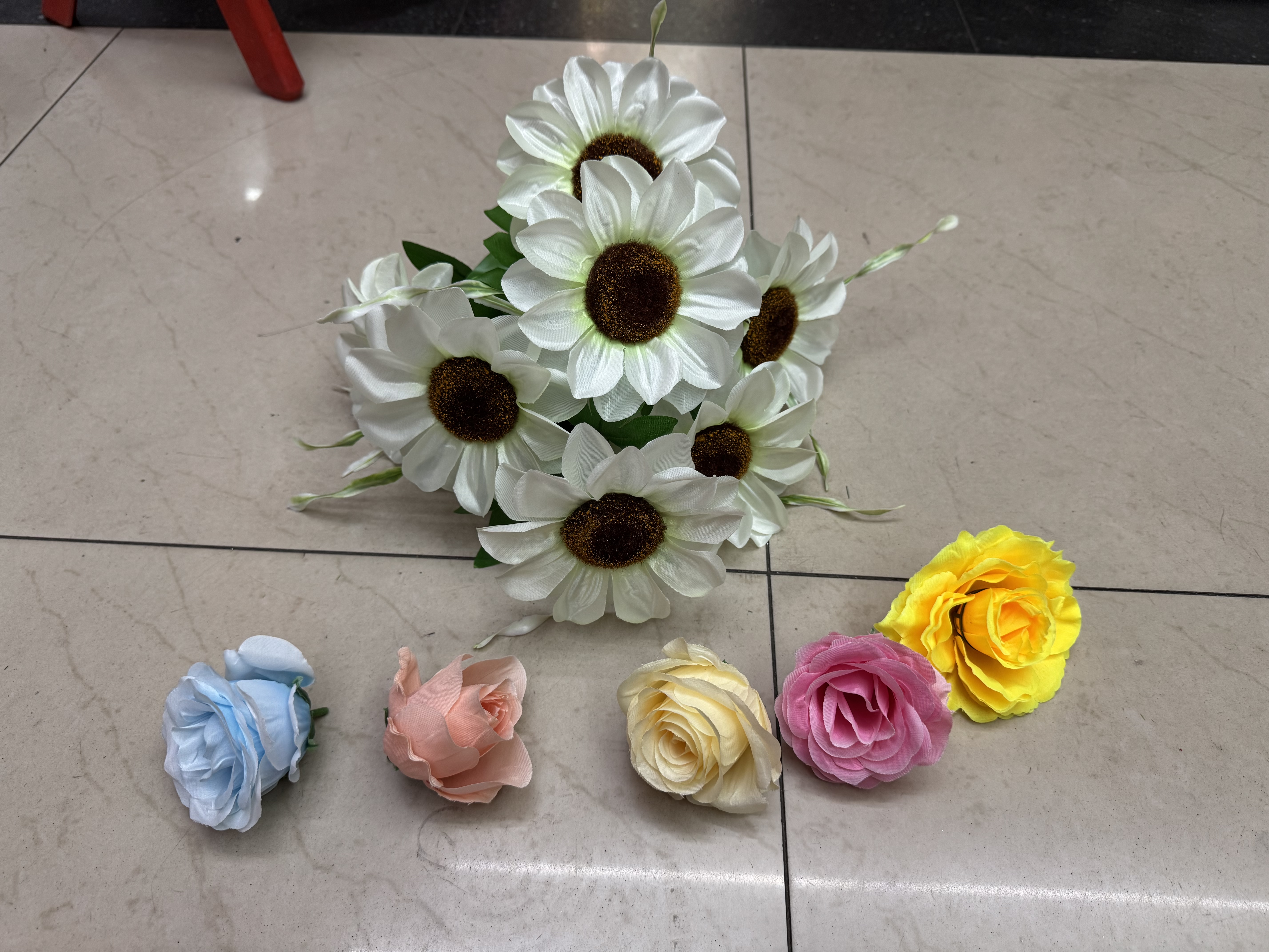 8头国外国内墓碑仿真花假花小清明花摆件装饰花束持久不谢