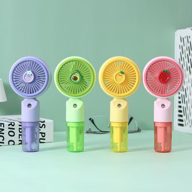 新款水果喷雾风扇  充电喷雾风扇 手持充电小风扇 水果手持充电小风扇  迷你充电小风扇详情图8