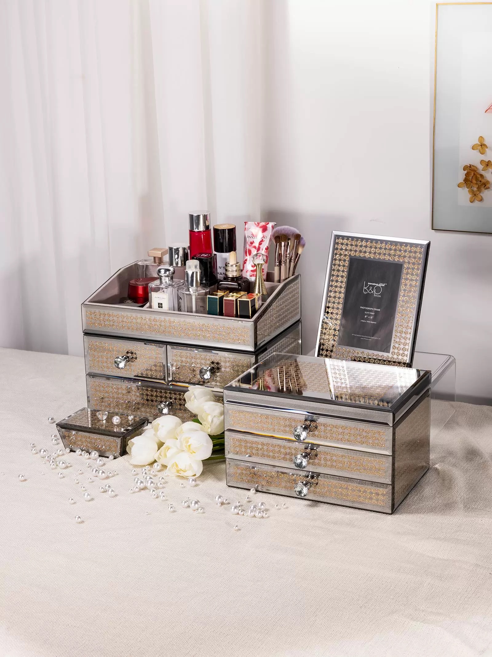 幸运星新款首饰盒子饰品首饰收纳盒高档精致结婚生日礼物详情图2