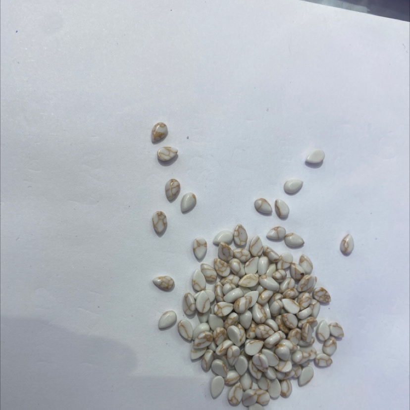 松石水滴3*5树脂白底实物图