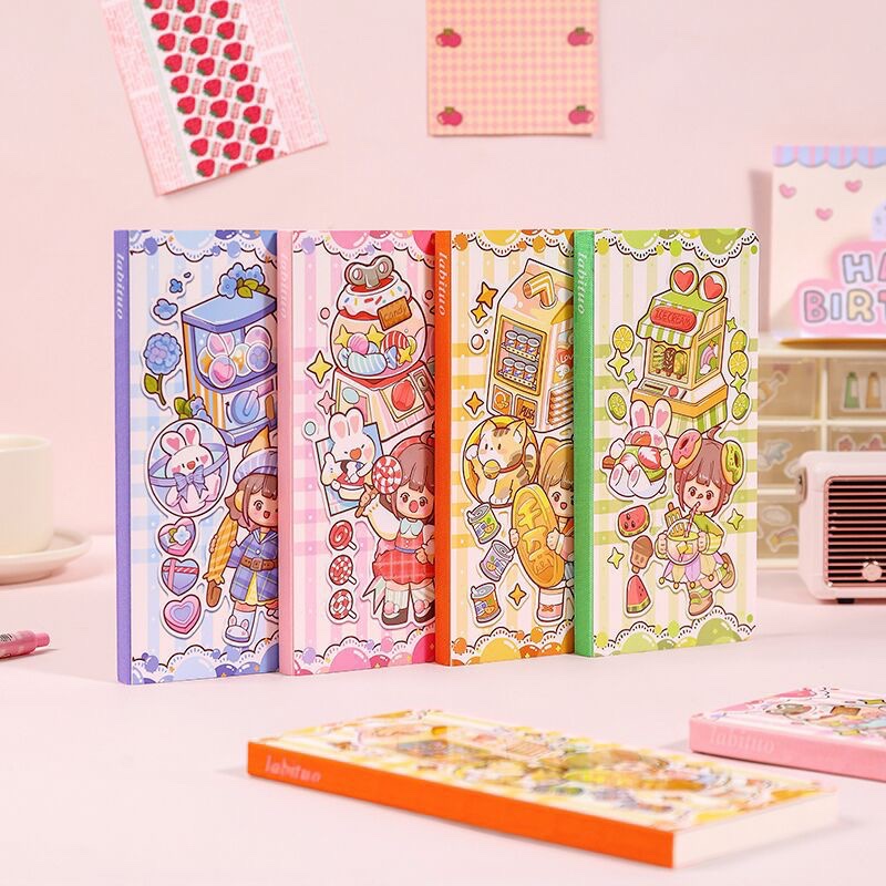 The new cute Japanese and Korean notebooks are now available for wholesale in collaboration with the bookkeeping book, the white book, the square and simple school grid book Application Scenario