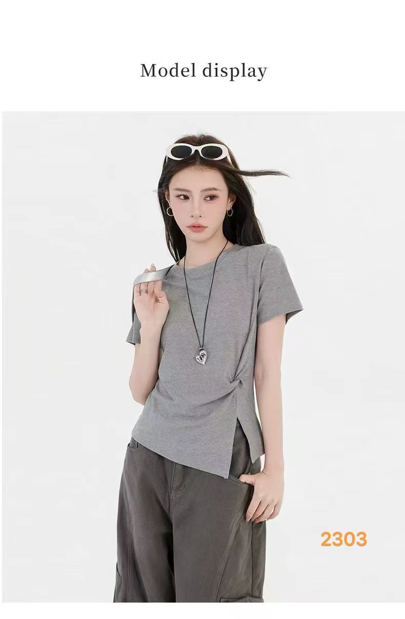 清爽短袖衫 透气吸汗休闲女式日常穿搭女式休闲，详情图1