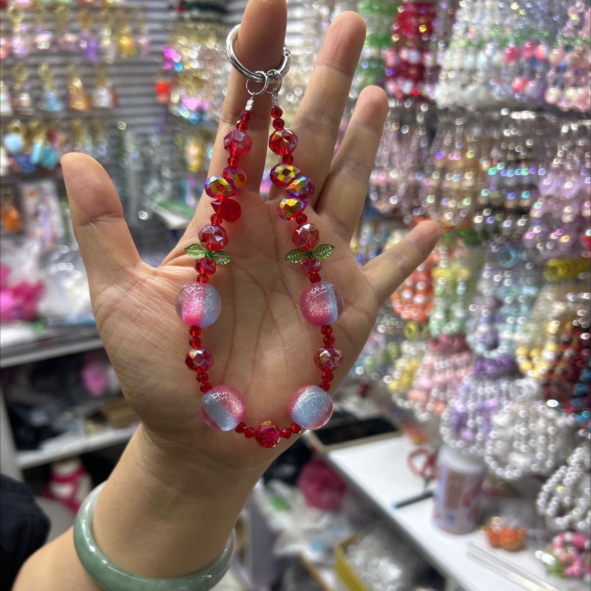 欧美新款跨境代购手机链韩式时尚潮流百搭手机链爆款细节图