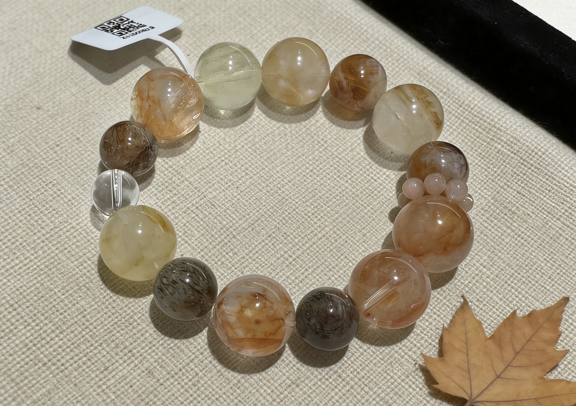 暖系彩发晶手串 通勤日常百搭气质风手链