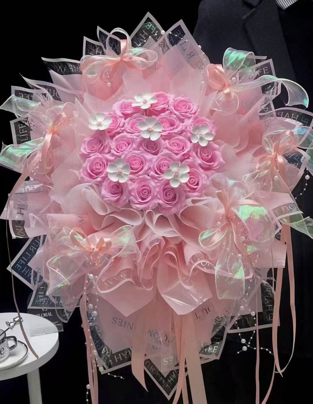 Pengfa Packaging - Happy Life Flower Wrapping Paper, Flower Arrangements, Flower Mud, Flower Packaging, Flower Buckets, Flower Boxes, Crepe Paper, Folded Paper, Flower Bouquet Packaging Materials detail image 3