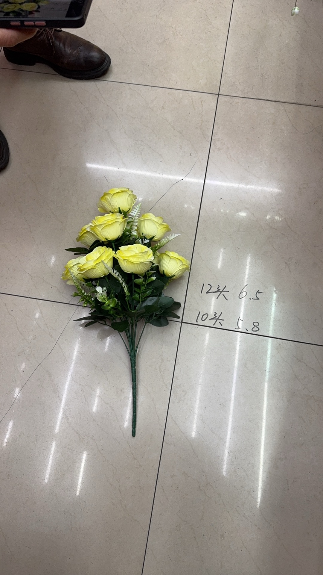 10头玫瑰国外墓碑仿真花小假花清明花摆件庭院装饰花