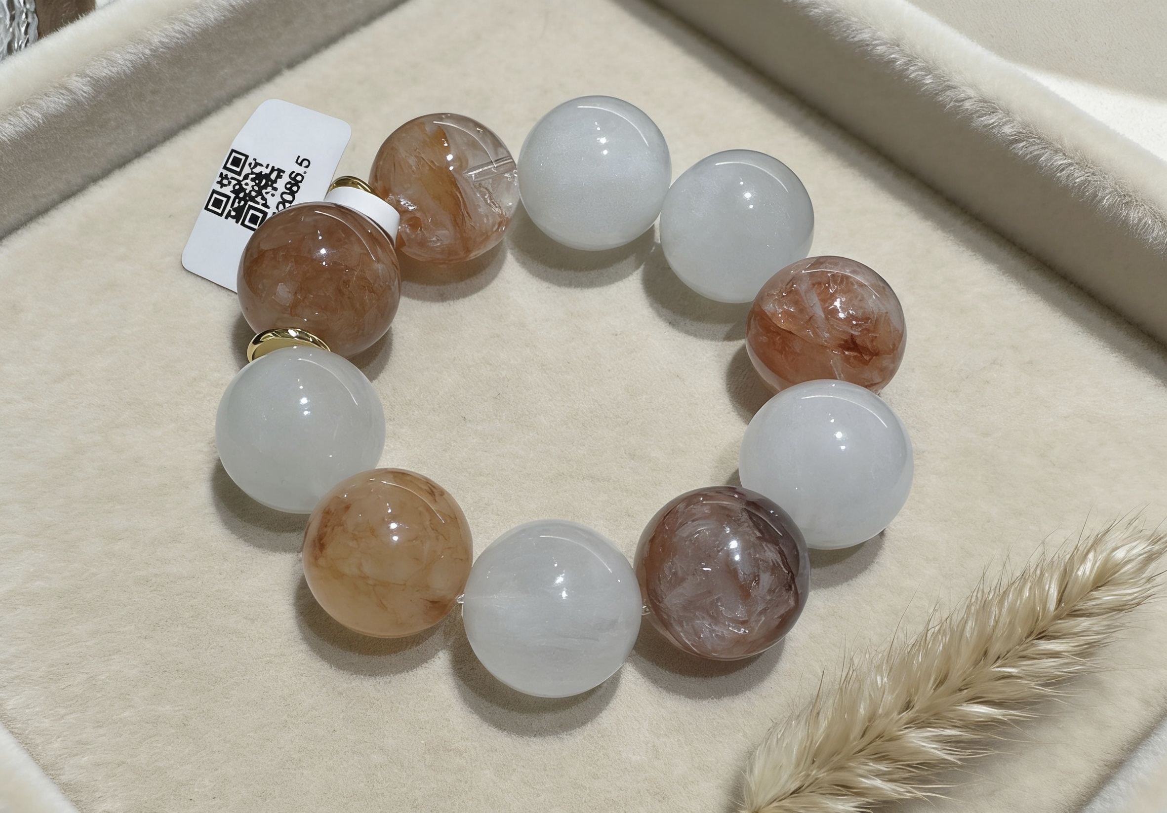 清冷贵气风红胶花手串小众不撞款精致百搭首饰
