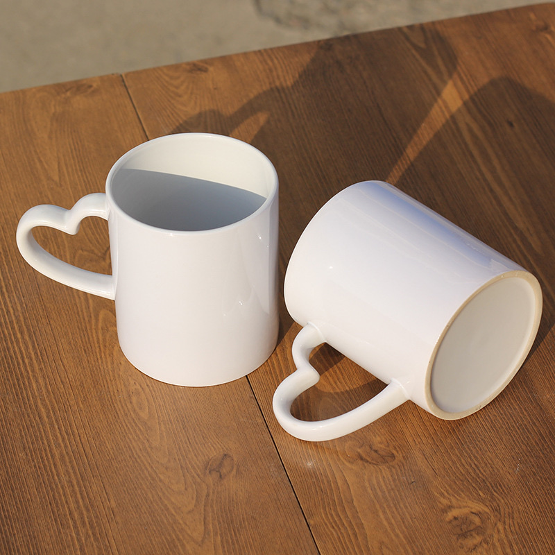 热转印陶瓷杯 热转印白杯 陶瓷杯 心把白杯陶瓷杯杯子陶瓷