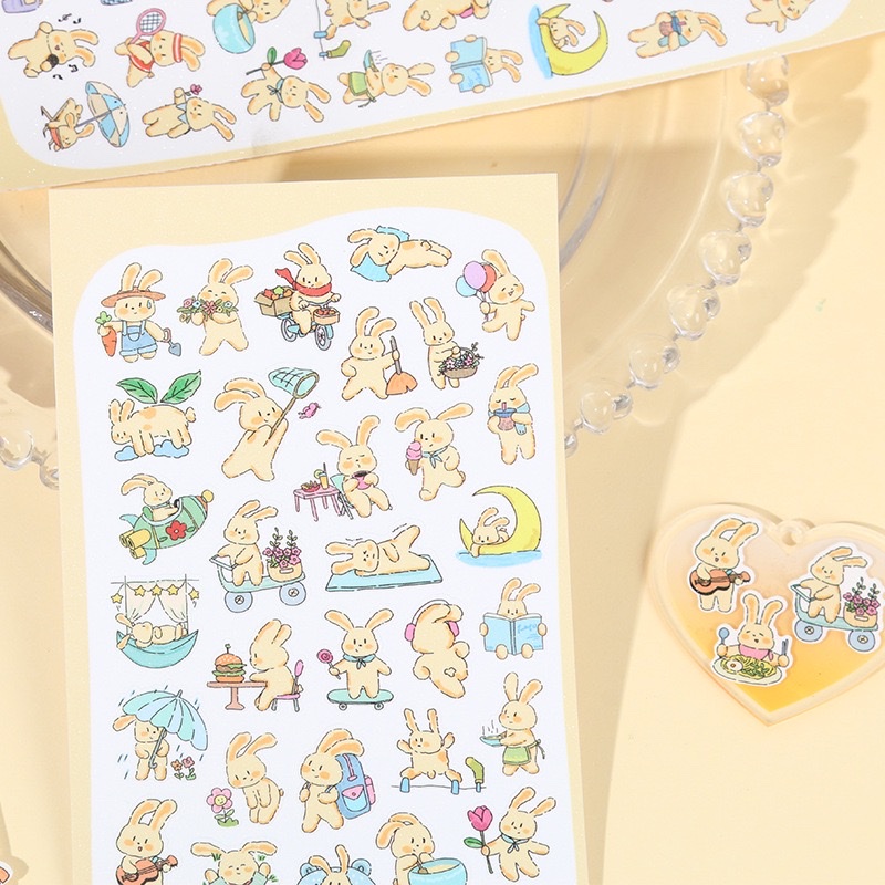 A collection of frosted flash point film, Guka stickers, cartoon cute stickers, decorative planner materials, DIY phone case stickers, phone stickers, phone back cover stickers detail image 3