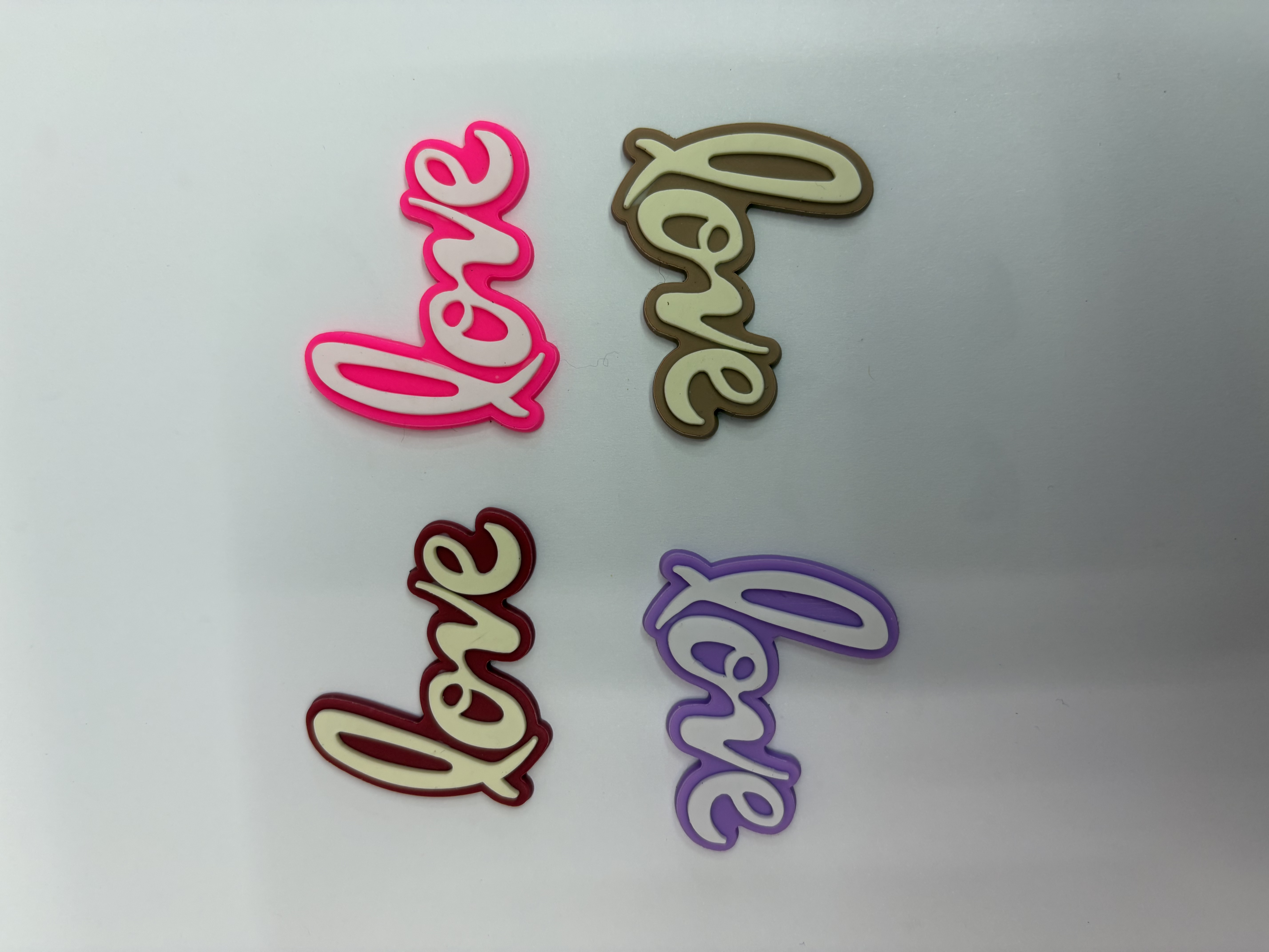 Cartoon "love" letter PVC software patches, phone cases, Crocs flower accessories, etc details Picture