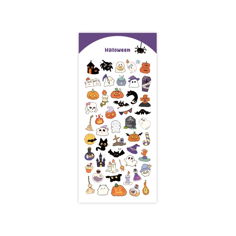Halloween trinkets, stickers, cartoon and cute planner materials, notebooks, water cups, phone cases, decorative stickers