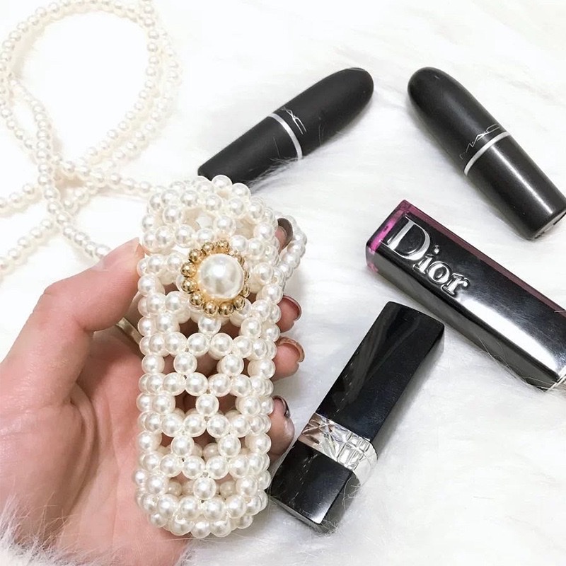 Single lipstick pearl bag, portable storage, crossbody, handcrafted red envelope, mini small bag, new fashionable bag bestseller detail image 6