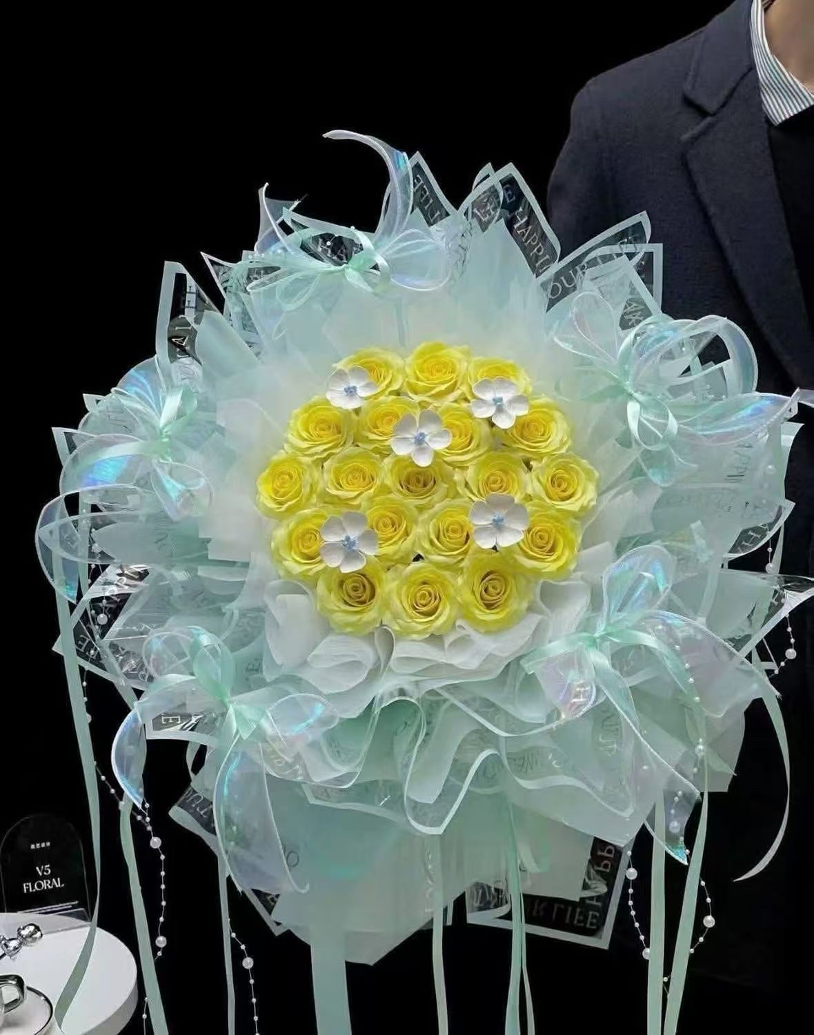 Pengfa Packaging - Happy Life Flower Wrapping Paper, Flower Arrangements, Flower Mud, Flower Packaging, Flower Buckets, Flower Boxes, Crepe Paper, Folded Paper, Flower Bouquet Packaging Materials detail image 5
