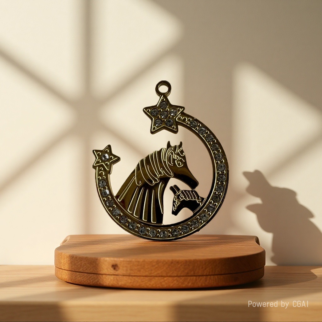 Horse pendant, fashionable and simple metal necklace, personalized and trendy accessory gift for women detail image 7