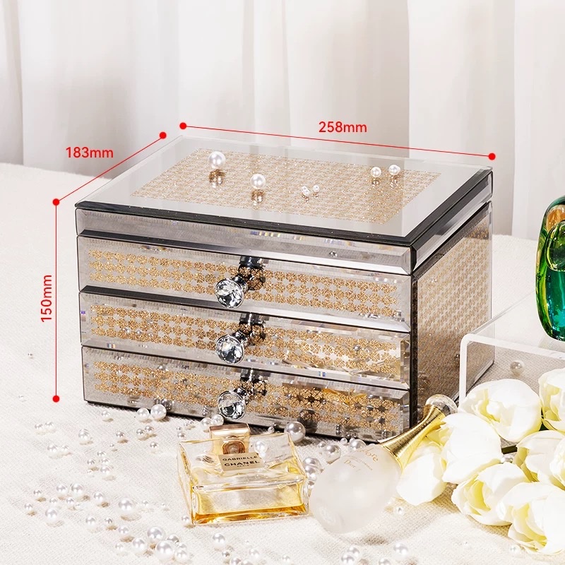 幸运星新款首饰盒子饰品首饰收纳盒高档精致结婚生日礼物详情图5