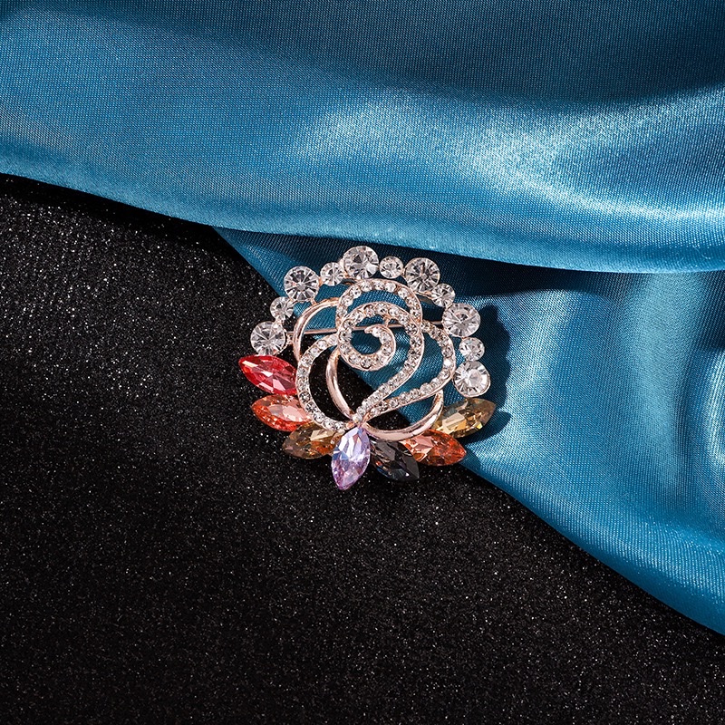 银饰滴油中古胸针徽章18mm精致复古设计细节图