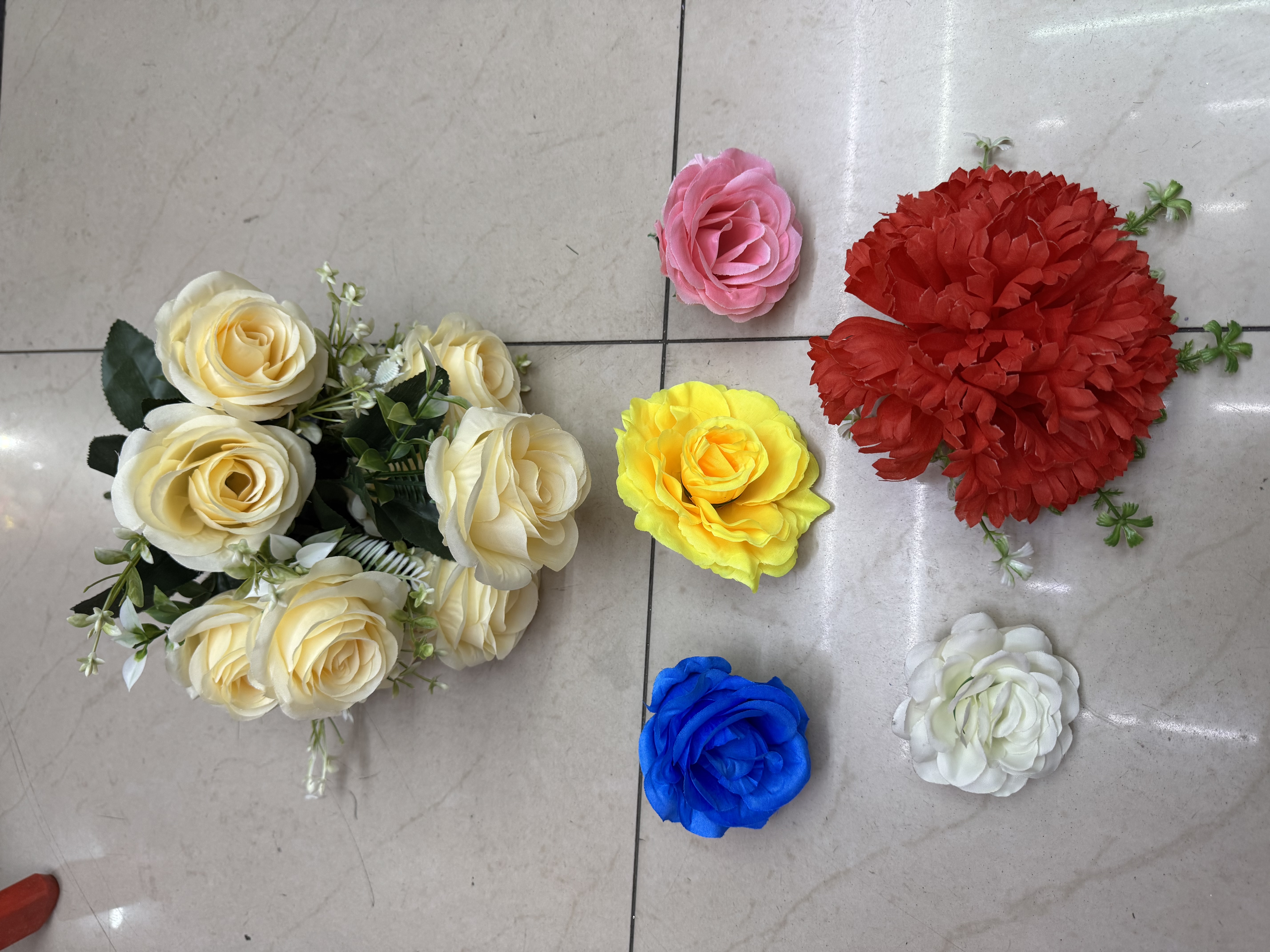 10头国外墓碑仿真花清明花假花小摆件装饰家居庭院绿化