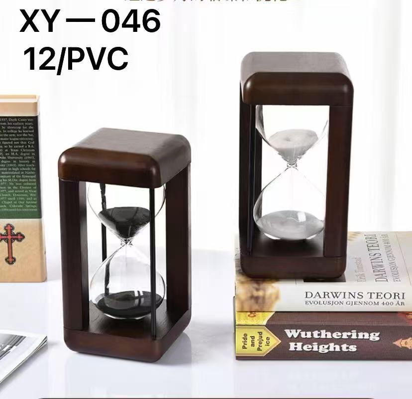 木质工艺玻璃沙漏摆件