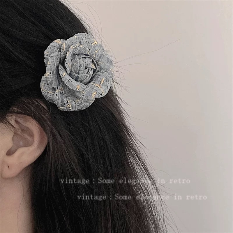 春夏新款高端小香风定型花朵山茶花饰品胸花胸针产品图