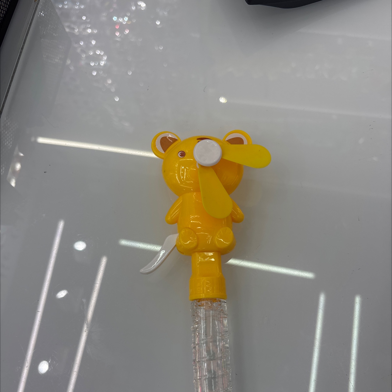 时尚流行熊造型设计儿童泡泡水手动风扇玩具详情图3