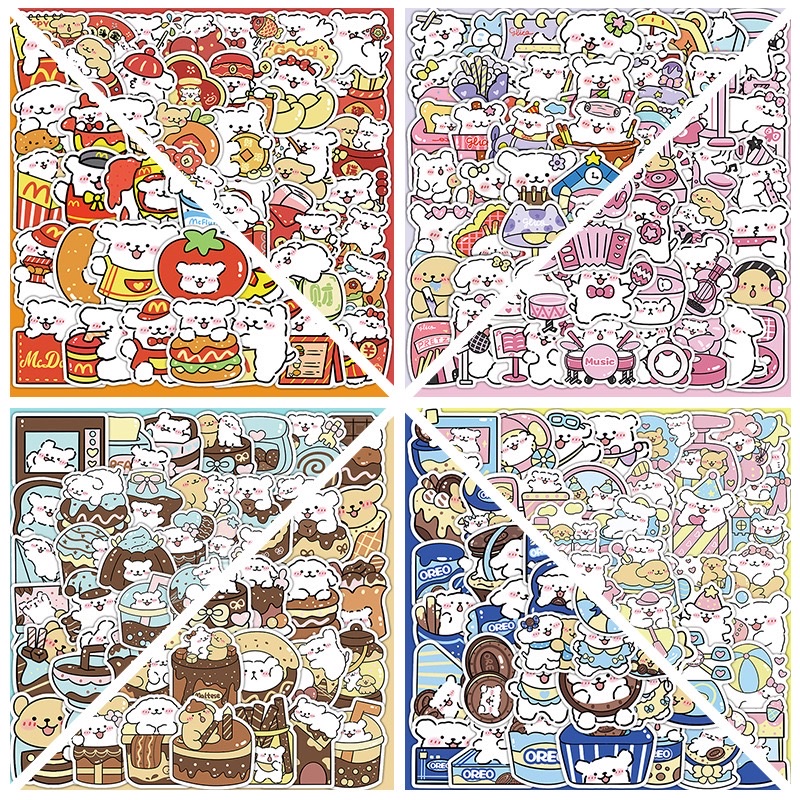 A collection of 400 dog stickers for Children's Day on June 1st, featuring cute cartoon diary materials and decorative stationery stickers