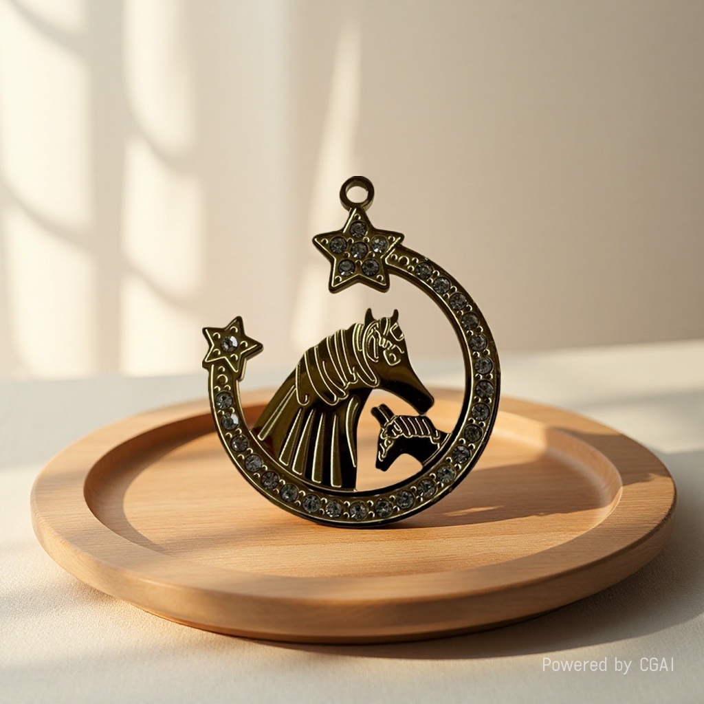 Horse pendant, fashionable and simple metal necklace, personalized and trendy accessory gift for women detail image 6