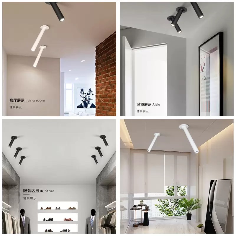 SXL industrial style king-shaped spotlights LED background wall, bar counter, corridor, living room spotlights, universal adjustable long pole spotlights