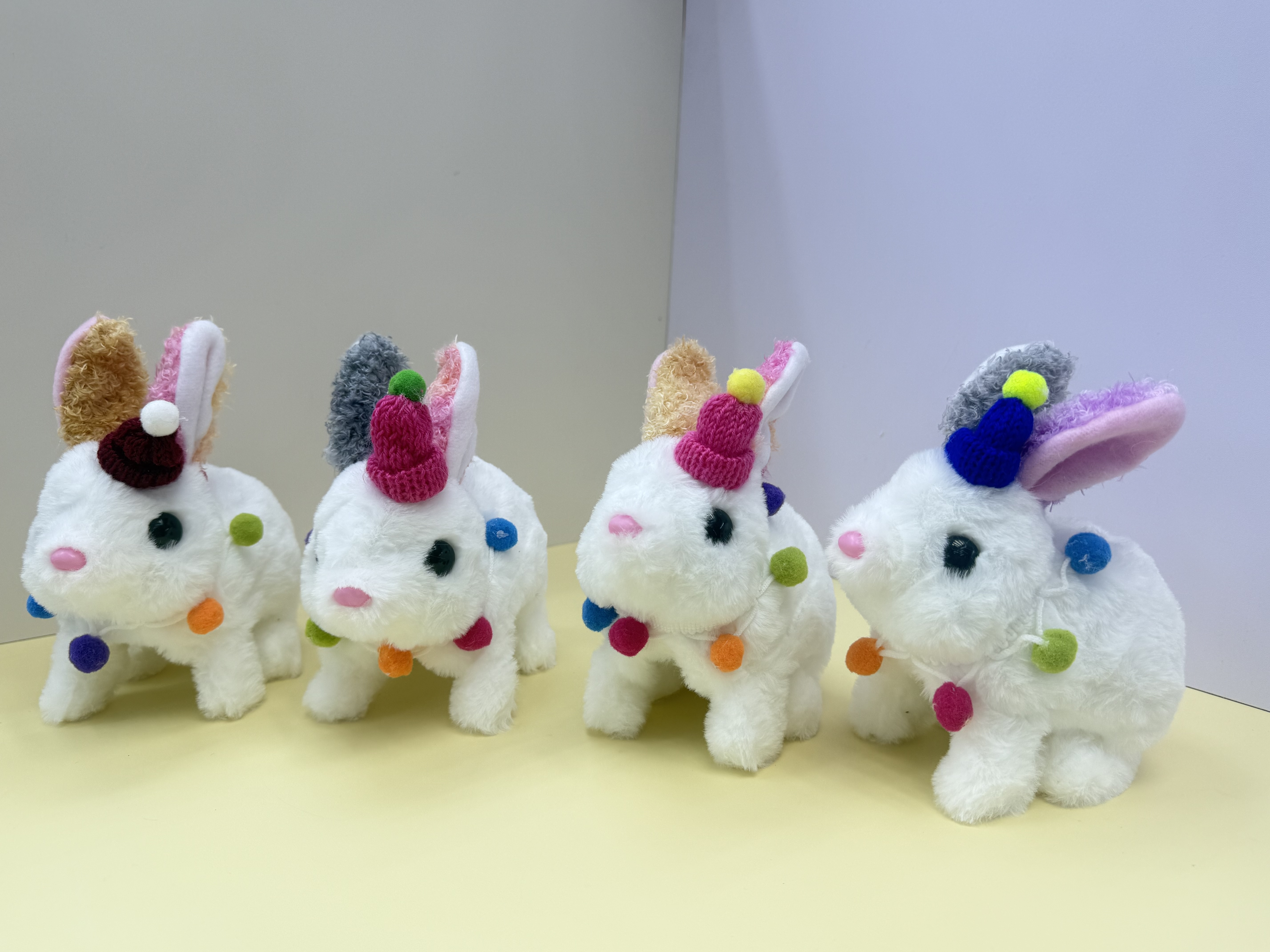 儿童玩具毛绒电动小白兔仿真宠物会走会叫会动嘴会摇耳朵长毛兔