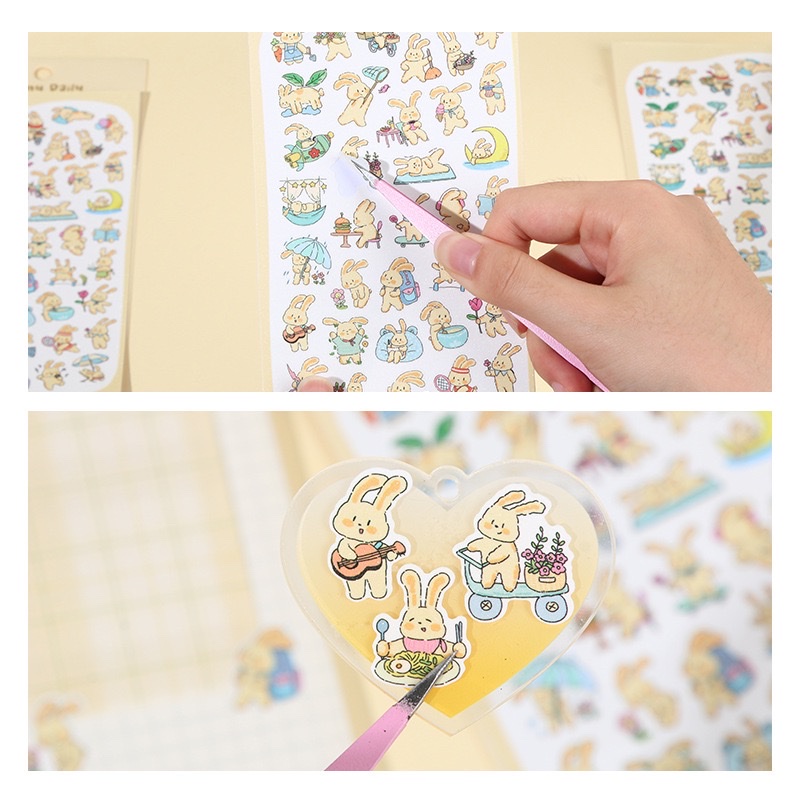 A collection of frosted flash point film, Guka stickers, cartoon cute stickers, decorative planner materials, DIY phone case stickers, phone stickers, phone back cover stickers detail image 4