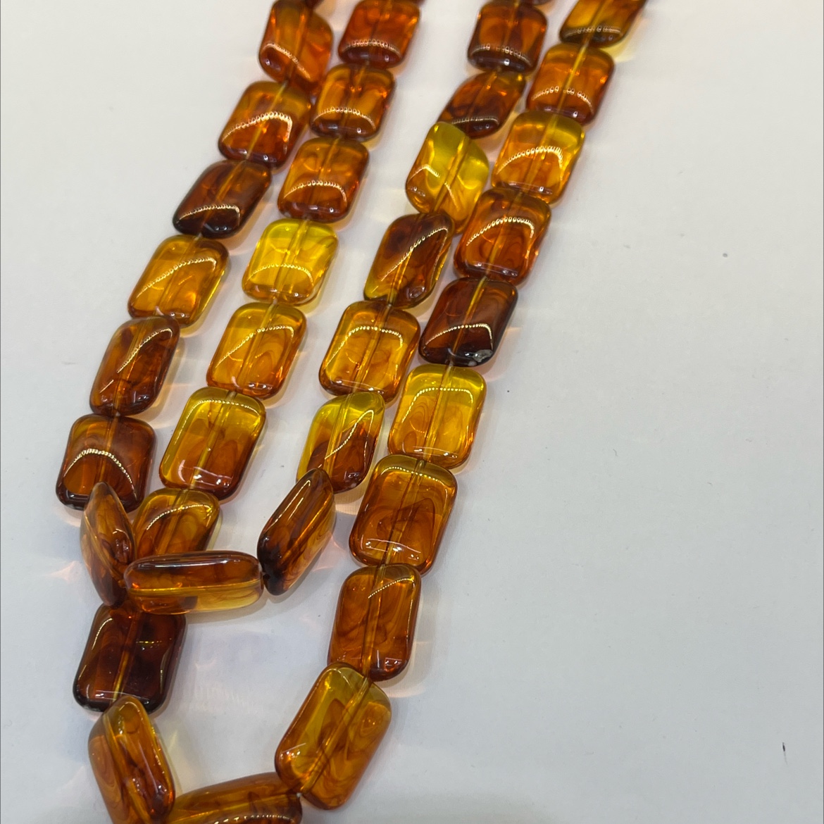 琥珀亚克力双条项链详情图2