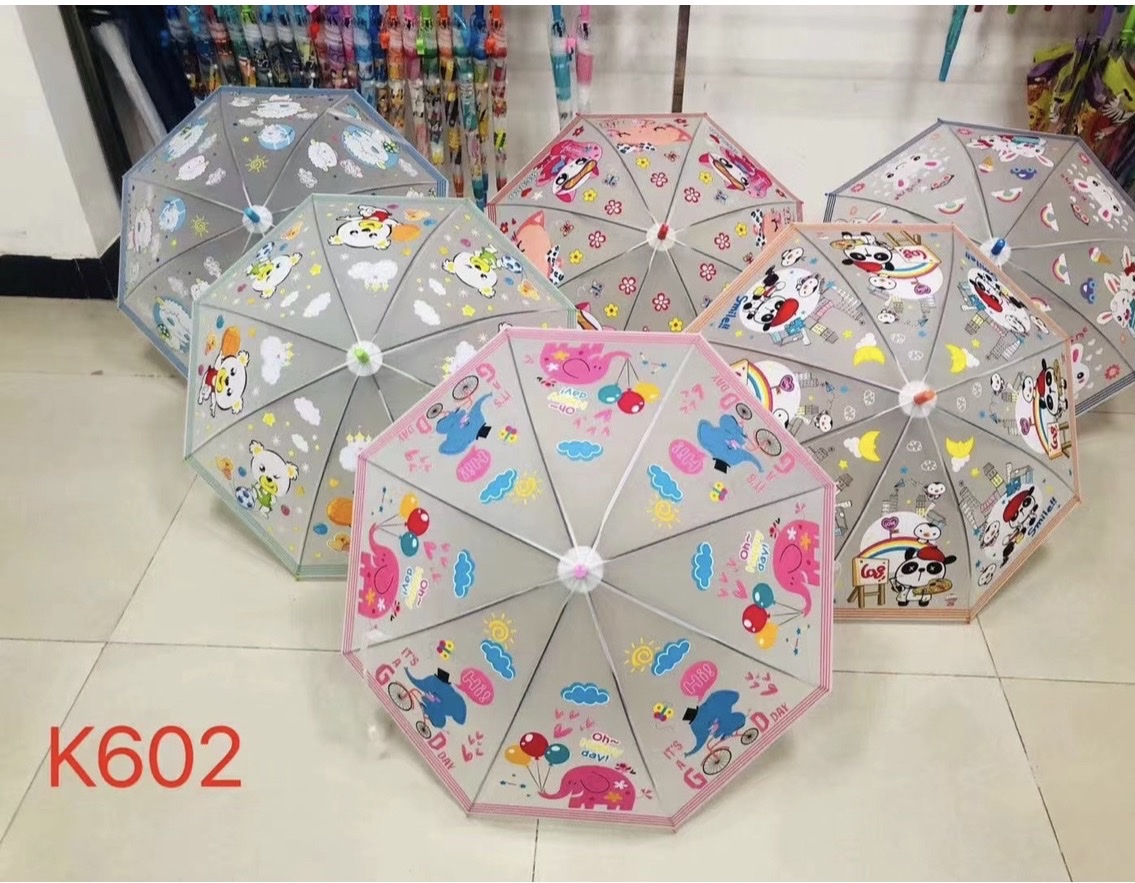 儿童雨伞50公分铁架POE面料塑料手柄防雨防晒