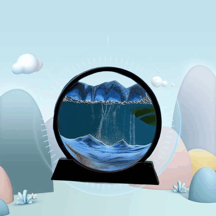 流沙画沙漏艺术摆件酒柜电视柜客厅玄关装饰品生日礼物七夕送女生流水摆件详情图1