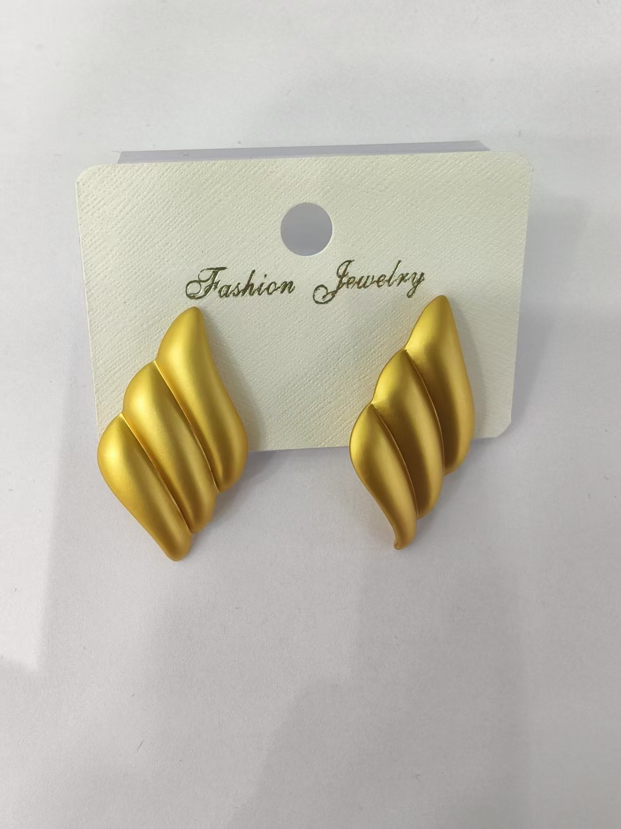 「轻奢几何系列」哑光金质感耳环套装——不规则水滴/扭结/C型珠圈/层叠设计，百搭通勤#耳钉#饰品#四爪耳钉#ccb详情图13