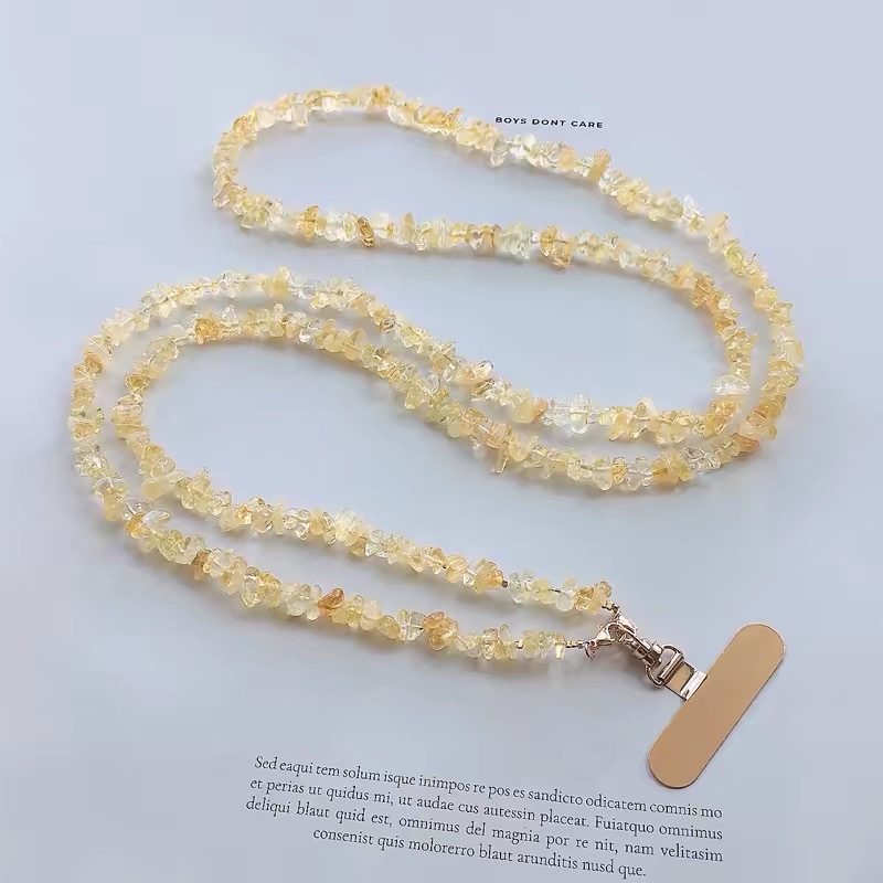 天然石手机链手机挂件斜挎手机链包链装饰链石头珠子饰品配件DIY饰品手工详情图3