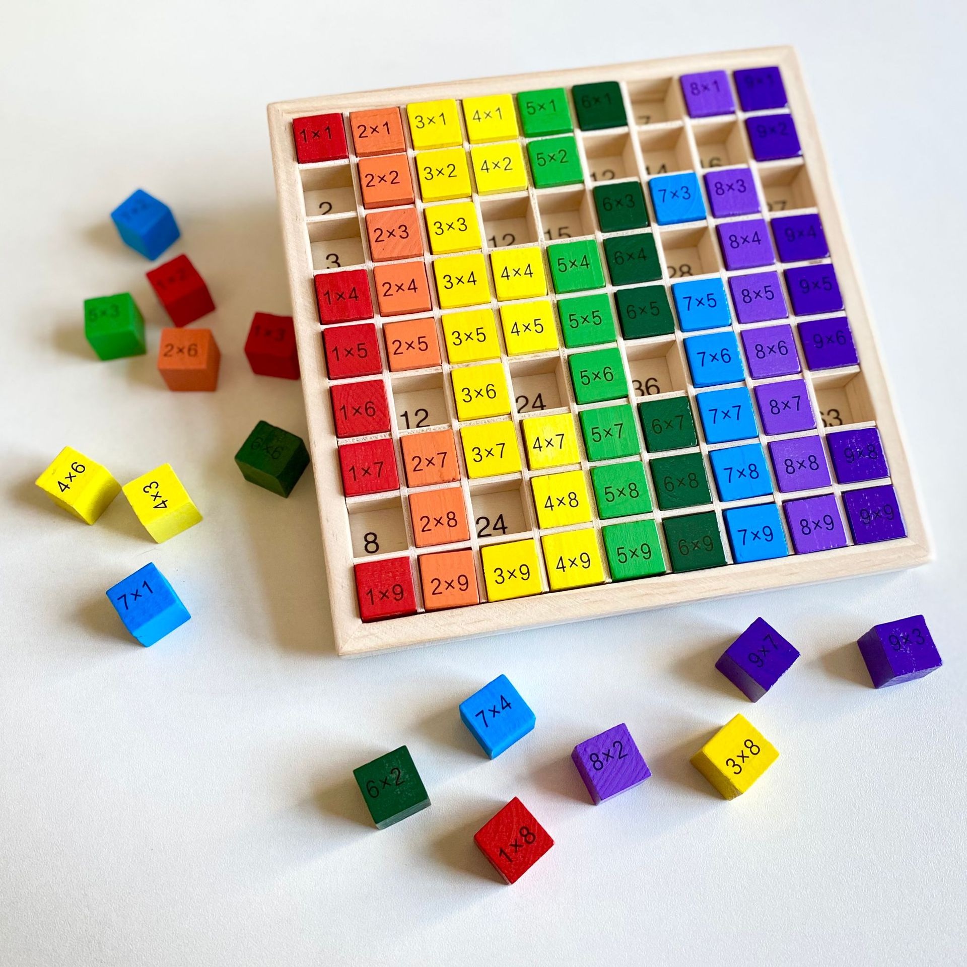 木制九九乘法口诀表二年级儿童木质早教益智玩具教具 99运算表详情图2