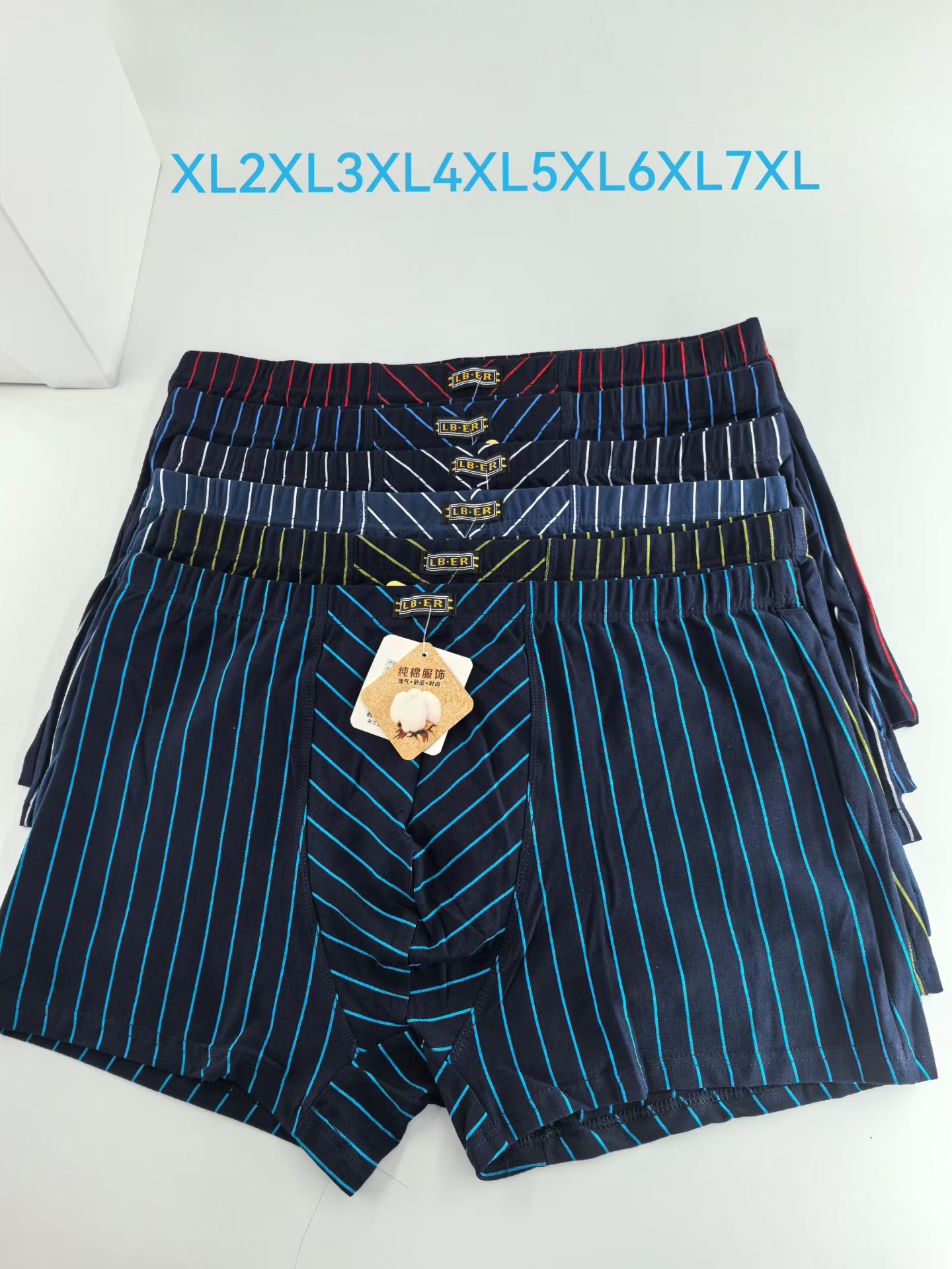 Men's pure cotton breathable underpants with 3D anti-slip design, comfortable and not tight on the body details Picture