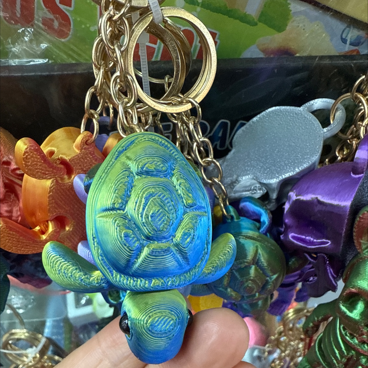 3D打印挂件，钥匙扣，渐变色，款式多，可当挂件，关节可活动