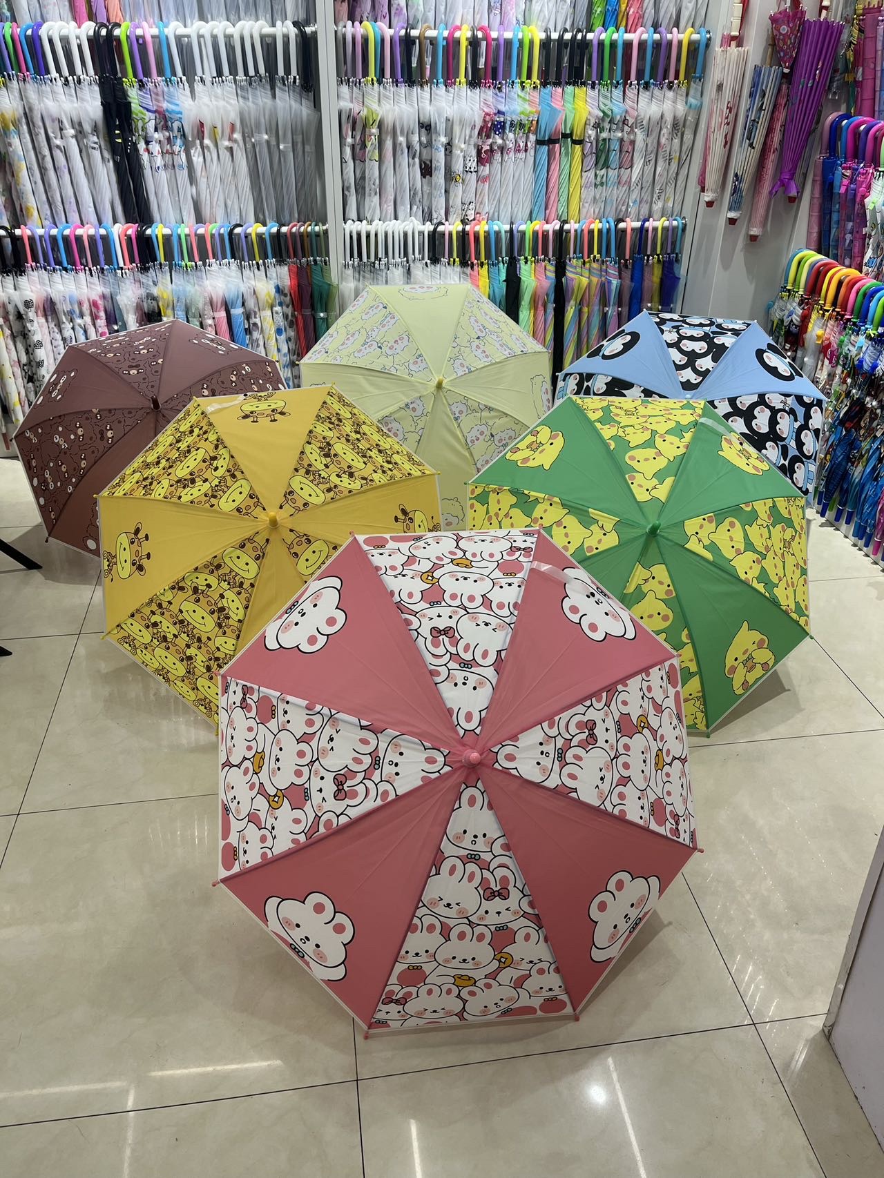 儿童雨伞50公分铁架POE面料塑料手柄防雨防晒产品图