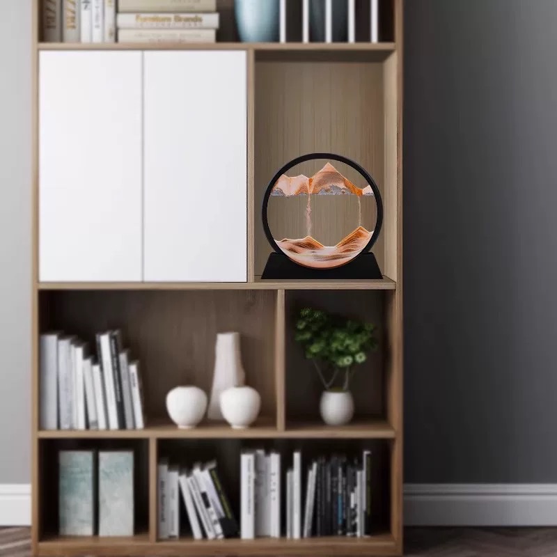 流沙画沙漏艺术摆件酒柜电视柜客厅玄关装饰品生日礼物七夕送女生流水摆件产品图