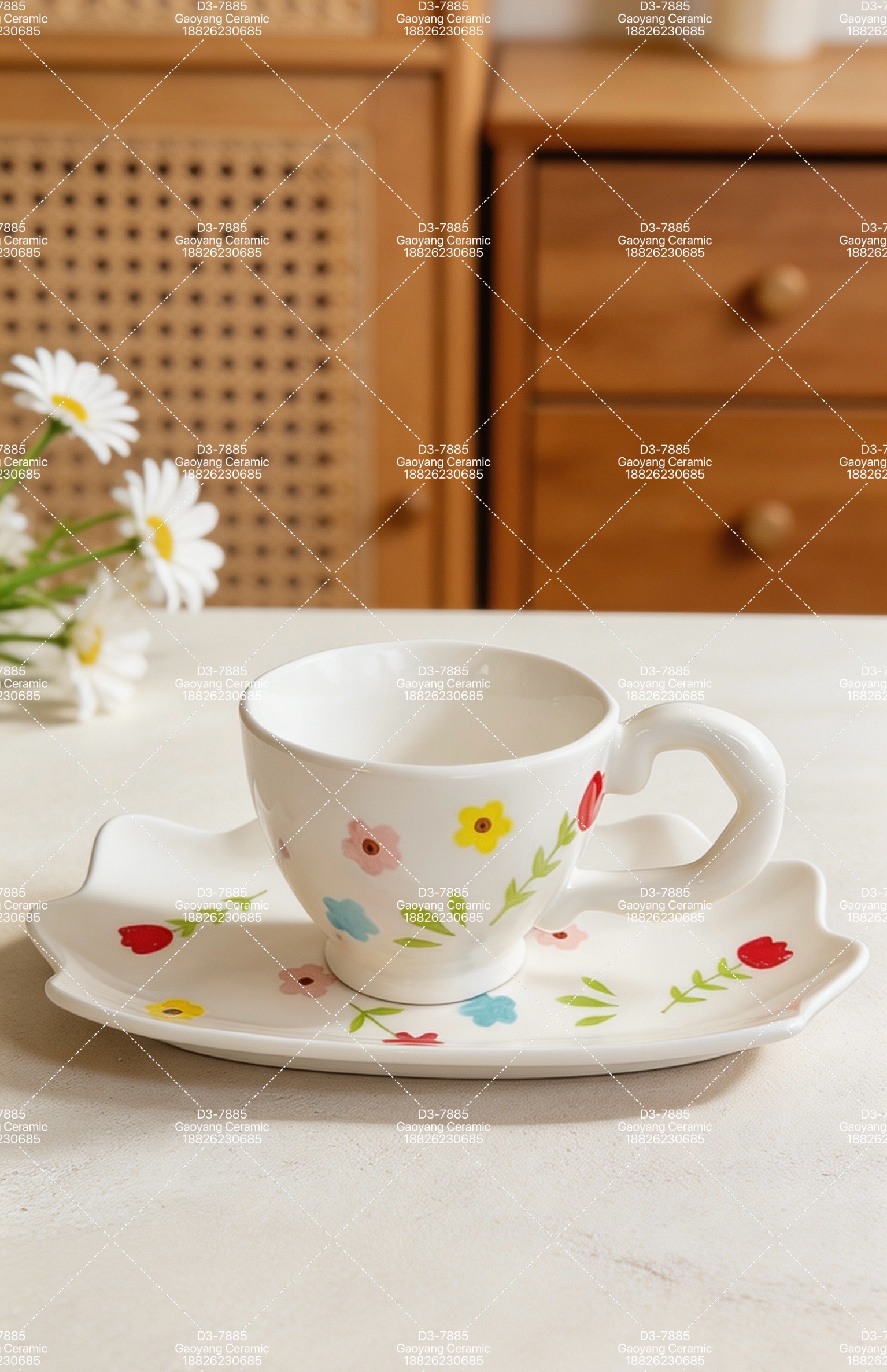 Ceramic coffee cup, blender cup set, ceramic coffee cup, saucer cup