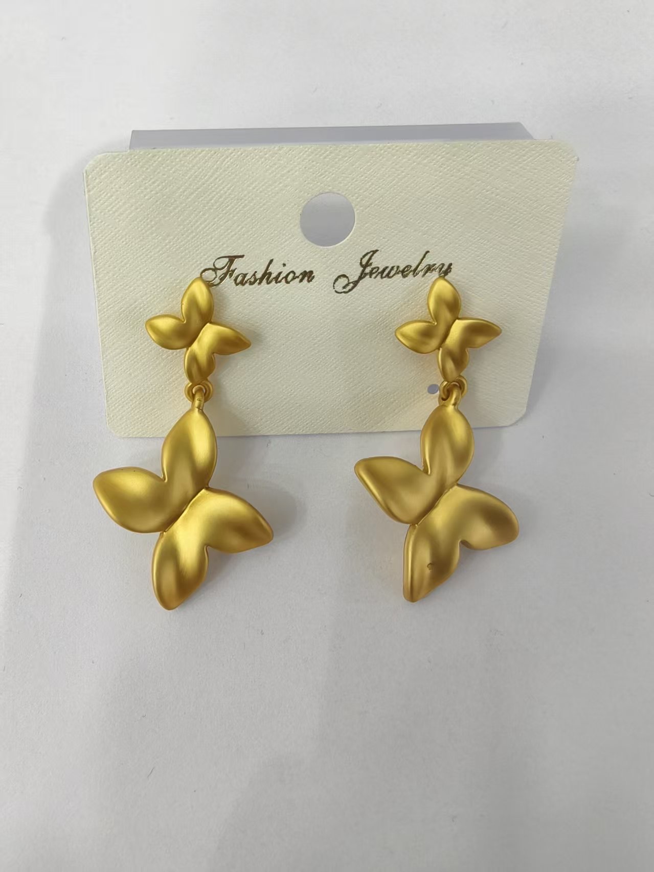 「轻奢几何系列」哑光金质感耳环套装——不规则水滴/扭结/C型珠圈/层叠设计，百搭通勤#耳钉#饰品#四爪耳钉#ccb详情图10