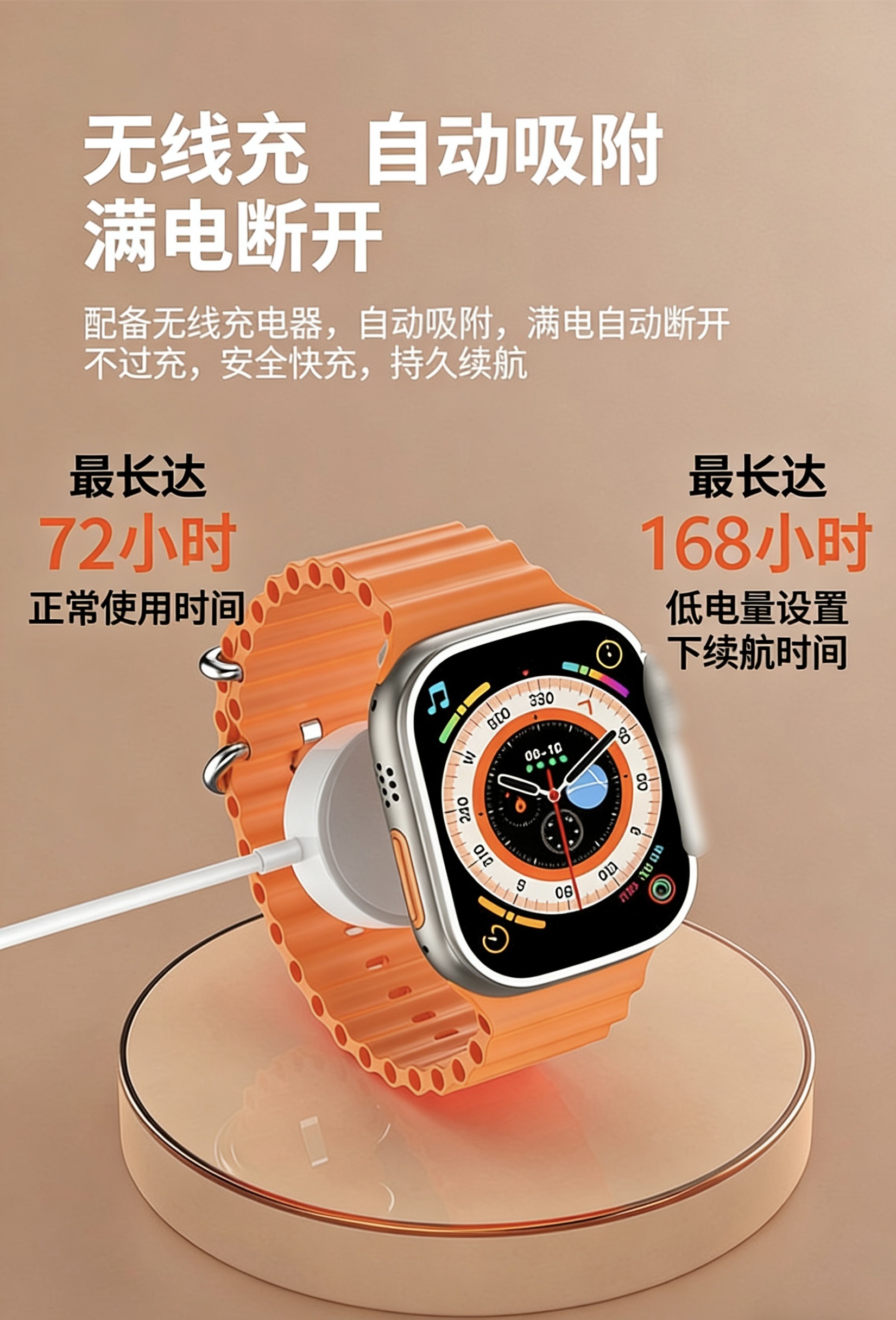 The C900Ultra3 smartwatch features a 2.09-inch high-definition screen, heart rate, blood pressure and blood oxygen monitoring, Bluetooth step counting for exercise, sleep recording, sedentary reminder, remote control for taking photos, alarm clock, and IP65 water resistance detail image 6