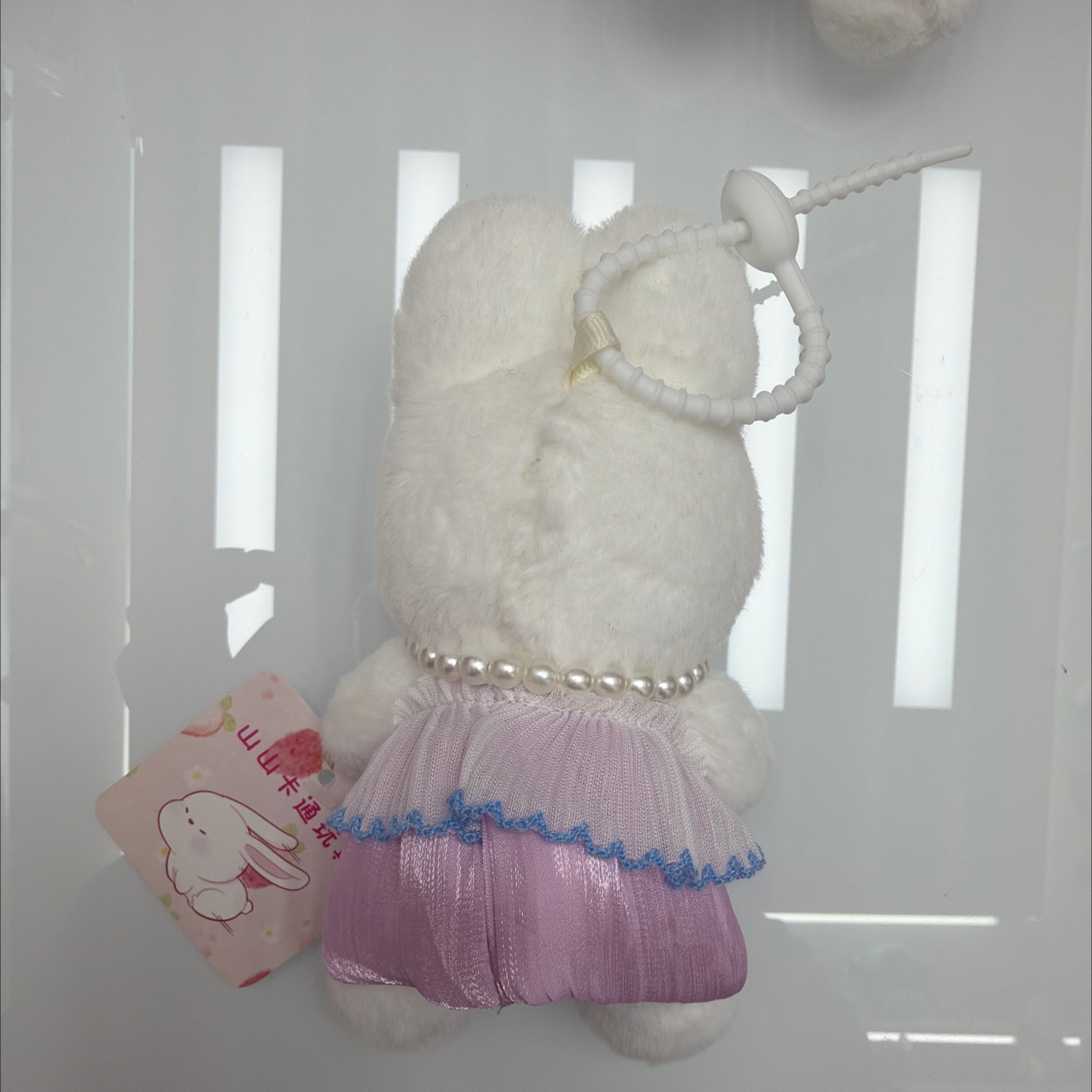 珍珠项链兔兔群毛绒挂件钥匙扣公仔挂件可爱小挂件居家装饰礼物毛绒挂件白底实物图